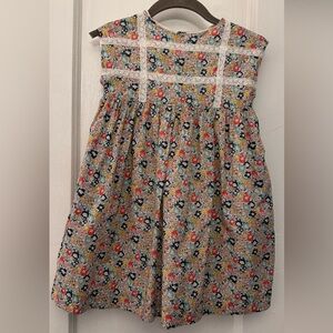 Bonpoint Floral Kids Dress, liberty print in organic cotton in good condition.